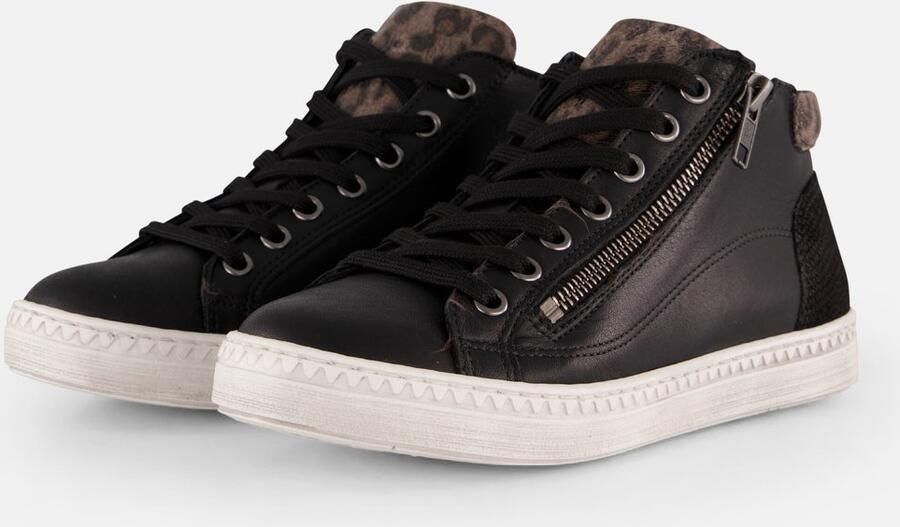 Aqa Veterboots zwart Leer Dames