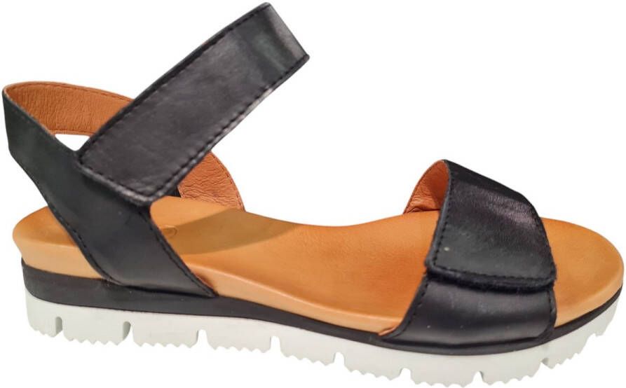 Aqa Dames Sandalen Klittenbandsluiting Zwart