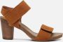 Aqa Sandalen met hak cognac Suede Dames - Thumbnail 1