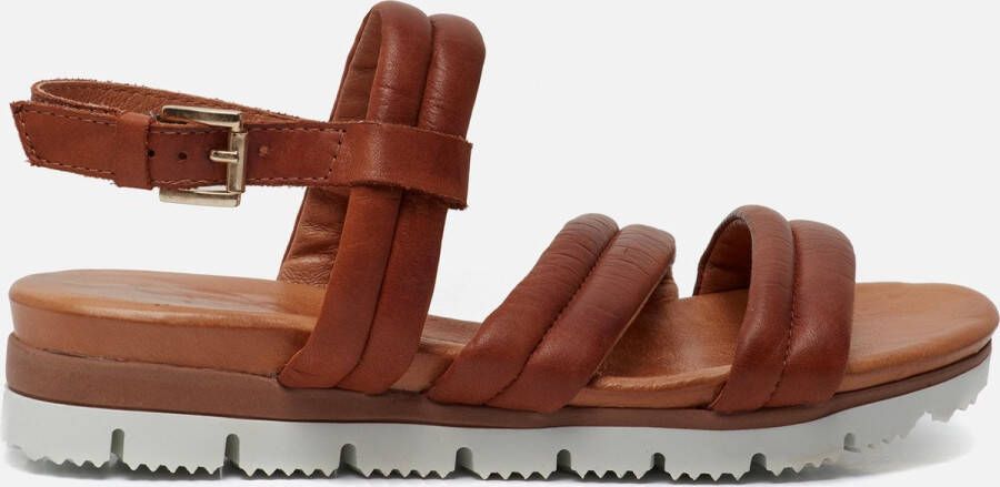 AQA Shoes A8366 Volwassenen Platte sandalenDames Sandalen Cognac