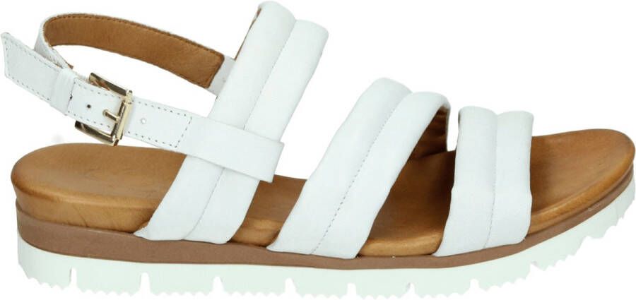 AQA Shoes A8366 Volwassenen Platte sandalenDames Sandalen Wit beige