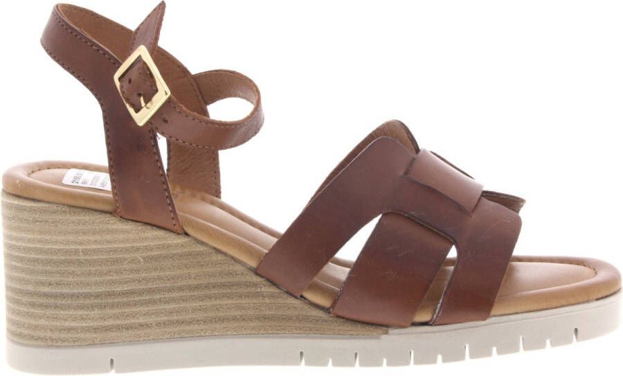 AQA Shoes A8585~~~~~~~~~~~~~~~~~~~~~~~~~ Sandalen met hak Cognac