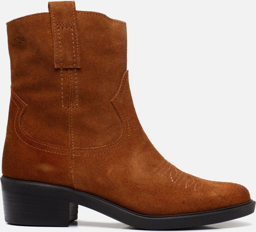 AQA Shoes Aqa Cowboylaarzen cognac Suede Dames