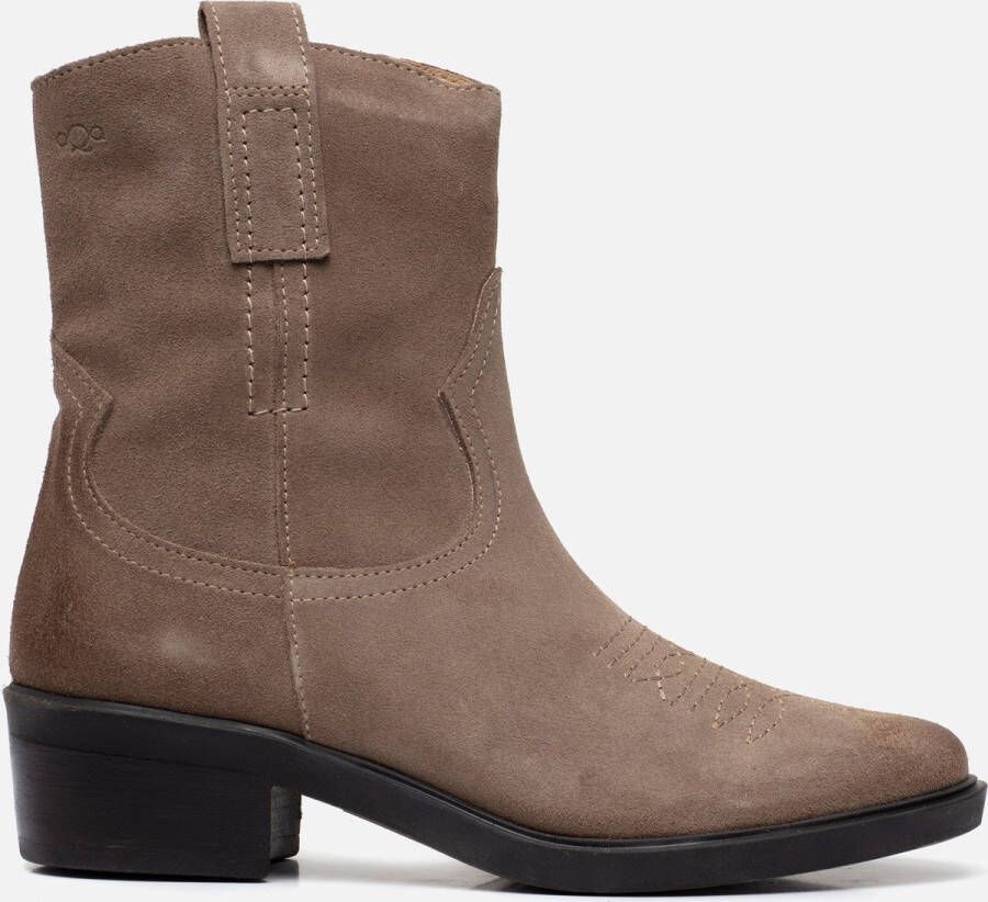 AQA Shoes Aqa Cowboylaarzen taupe Suede Dames