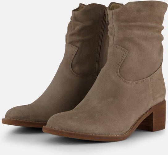 AQA Shoes Aqa Plooi Enkellaarsjes grijs Suede Dames