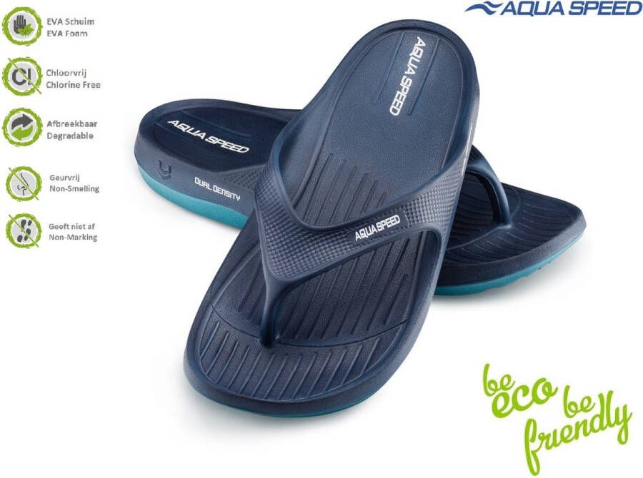 Aqua Speed ALCANO badslippers Teenslippers Licht Comfortabel en Duurzaam Petrol Navy