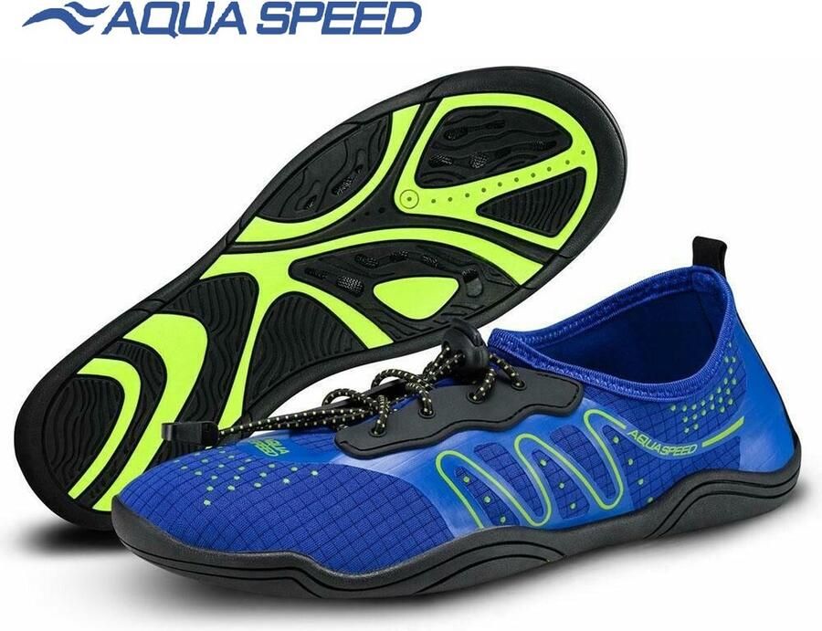 Aqua Speed Waterschoenen Kameleo Ultiem Comfort en Bescherming Blauw Geel