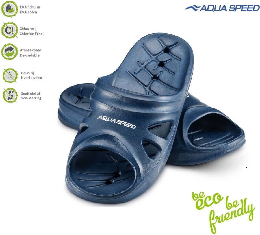 Aqua Speed Badslippers Licht Comfortabel en Duurzaam Navyblauw