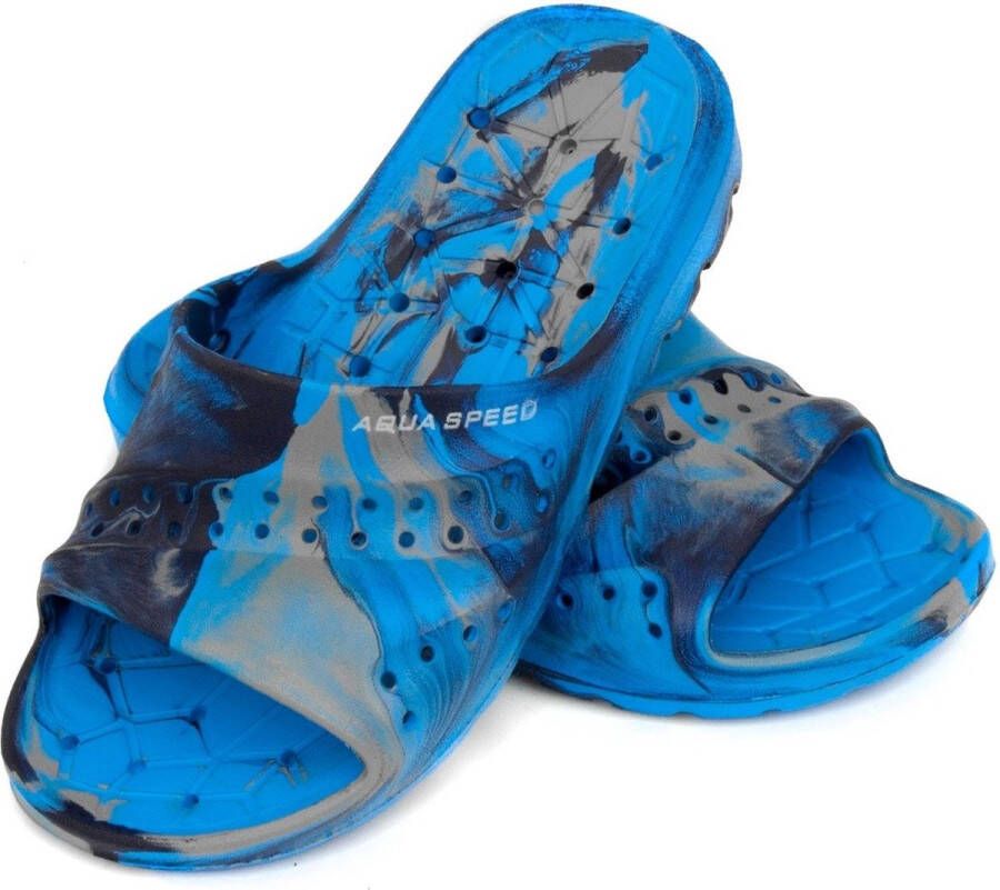 Aqua Speed PATMOS Badslippers Kinderen Vrolijk Design Licht Comfortafel en Duurzaam Blauw