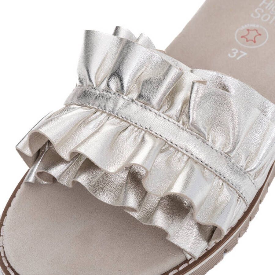 Ara Slippers KENT slides flats sandaal met geplooide bandage