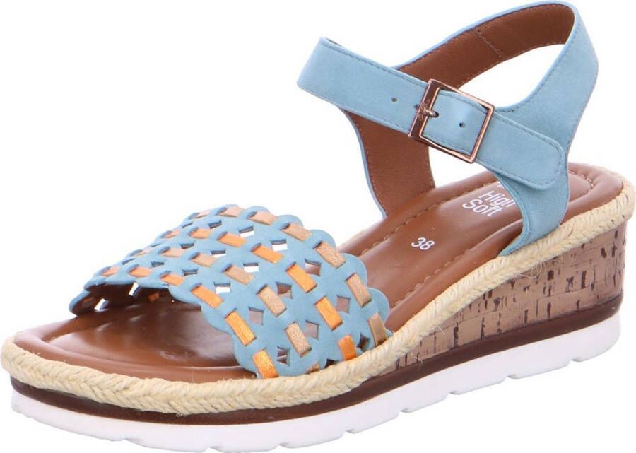 Ara Mintgroene Sleehaksandaal met Gevlochten Lint Blue Dames
