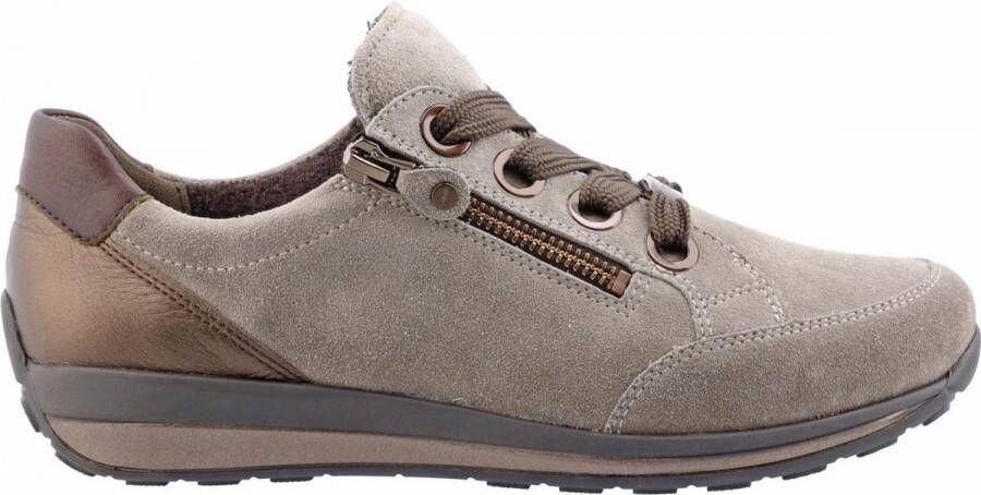 Ara Osaka 12-44587-64 Moon Grey Caffee H-Wijdte Veterschoenen