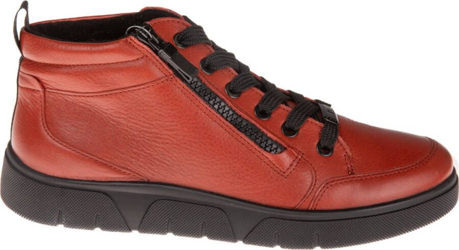 Ara 1224453~~~~~~~~~~~~~~~~~~~~~~~ Hoge sneakersVeterlaarzenDames veterschoenenDames sneakersHalf-hoge schoenen Rood