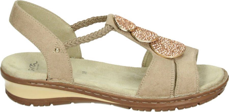 rivaal Amerika Arab Ara 1227239 Volwassenen Sandalen met hak Kleur Wit beige - Schoenen.nl