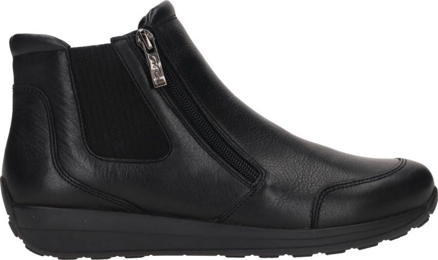 Ara Comfortabele zwarte leren dameslaars met High Soft binnenzool en bamboe voering Black Dames