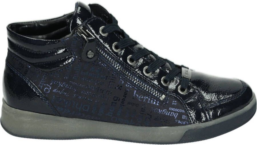 Ara 1244499 Hoge sneakersVeterlaarzenDames veterschoenenDames sneakersHalf-hoge schoenen Blauw