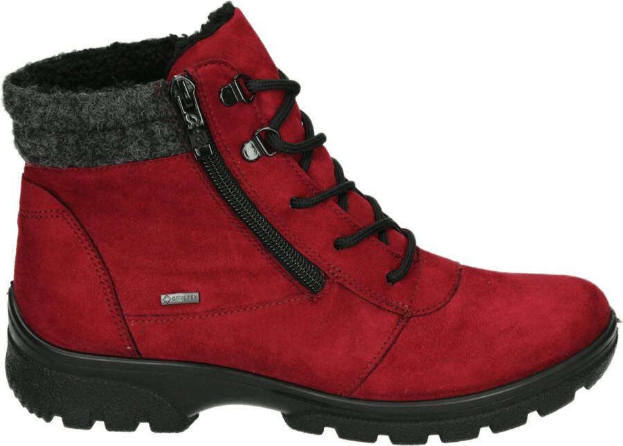 Ara 1249309~~~~~~~~~~~~~~~~~~~~~~~ Hoge sneakersVeterlaarzenDames veterschoenenDames sneakersHalf-hoge schoenen Rood
