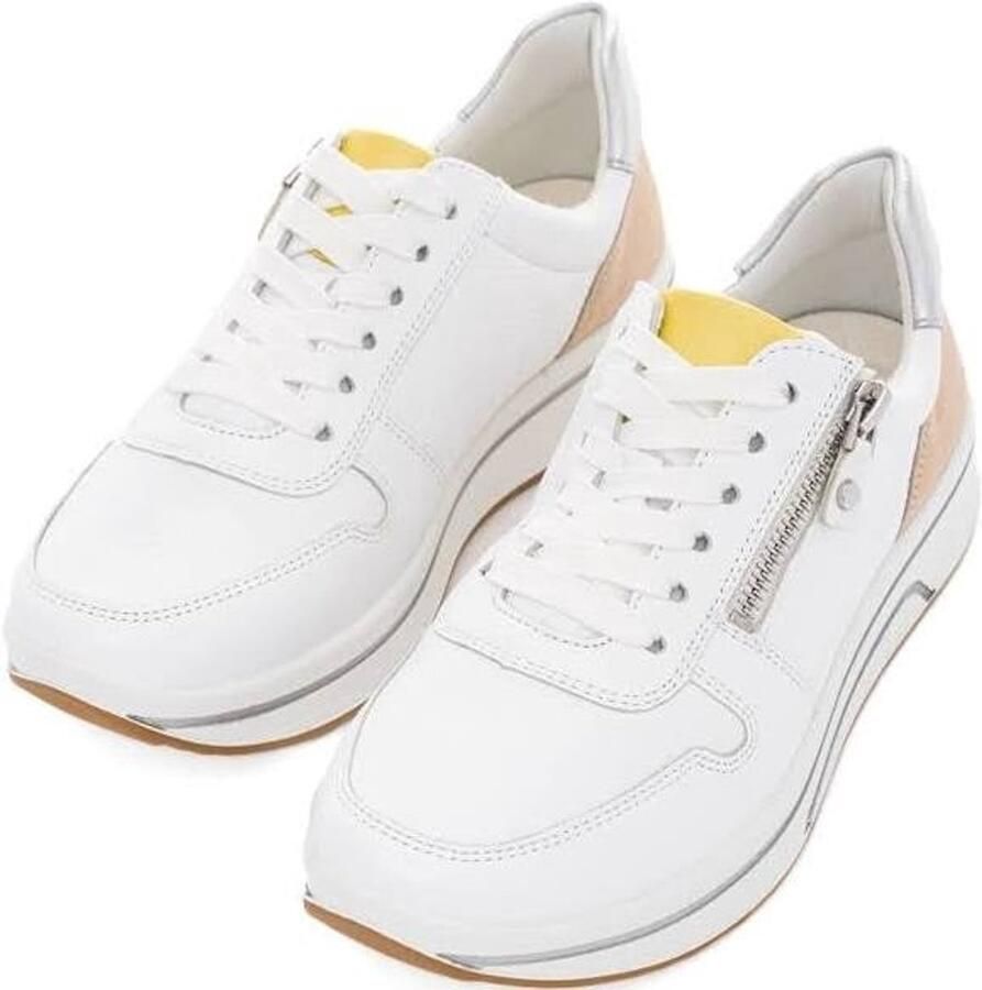 Ara Comfortabele en elegante wit lime schoenen
