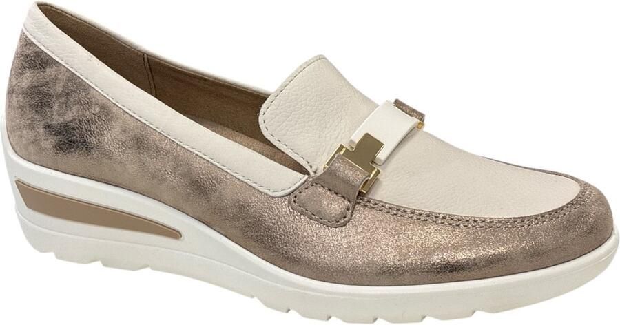 Ara -Dames off-white ecru parel ballerina's & mocassins