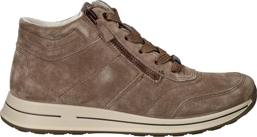 Ara 1224808~~~~~~~~~~~~~~~~~~~~~~~ Hoge sneakersVeterlaarzenDames veterschoenenDames sneakersHalf-hoge schoenen Taupe