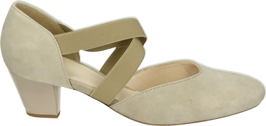 Ara Beige Suède Pumps met Rubberen Zool