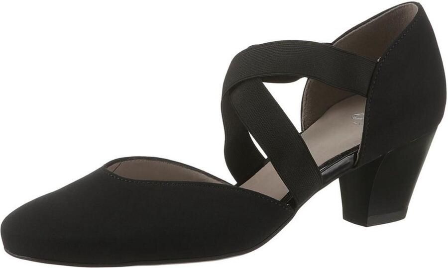 Ara Gesppumps Toulouse avondschoen feestelijke schoen trechterhak met elastische bandjes - Foto 3