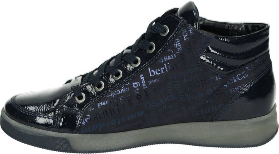 Ara 1244499 Hoge sneakersVeterlaarzenDames veterschoenenDames sneakersHalf-hoge schoenen Blauw