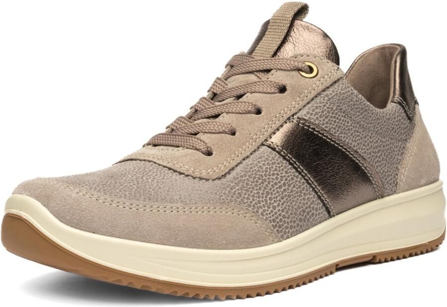 Ara art. 12-25532-15 dames zand sneaker veter rits