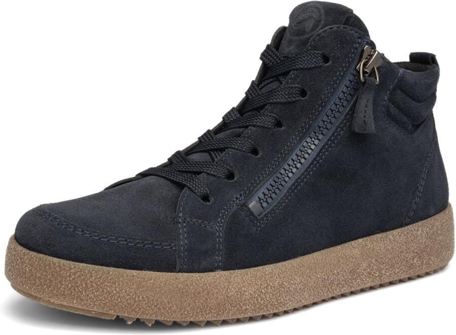 Ara art 12-37908 02 OSLO blauw veterschoen met tevens een rits met een uitneembaar voetbed
