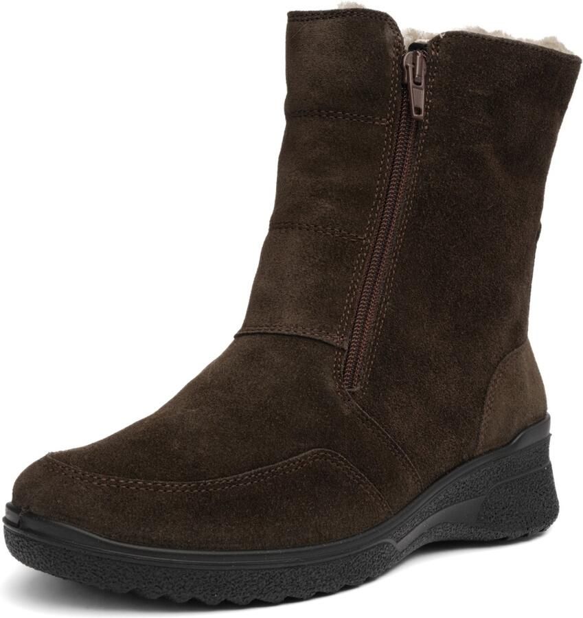Ara 16144 suede enkel 2 rits BRUIN