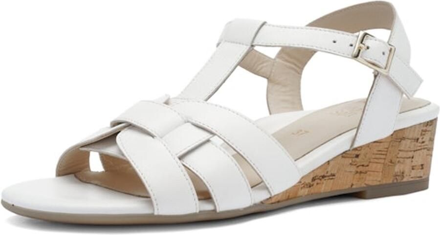 Ara -art. 12-23706 04- sirmione s -dames -wit -leer-sandaal-gesp-H leest