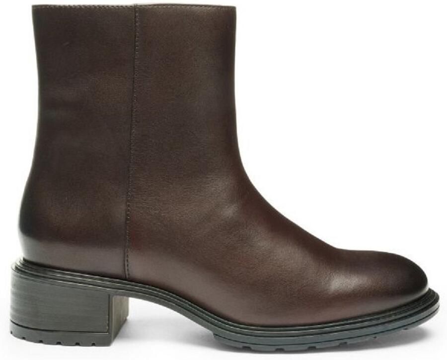 Ara -art 12 26108 03-Parker- bruin-leer-enkellaars-dames-rits