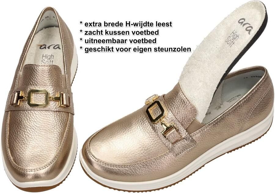 Ara -Dames goud ballerina's & mocassins - Foto 2
