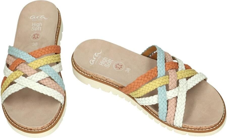 Ara Slippers KENT met kleurrijke vlechtriempjes - Foto 2