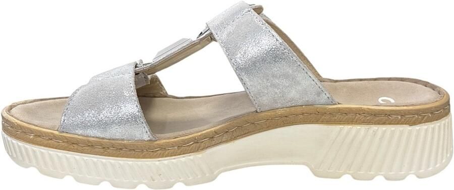 Ara -Dames zilver slippers & muiltjes