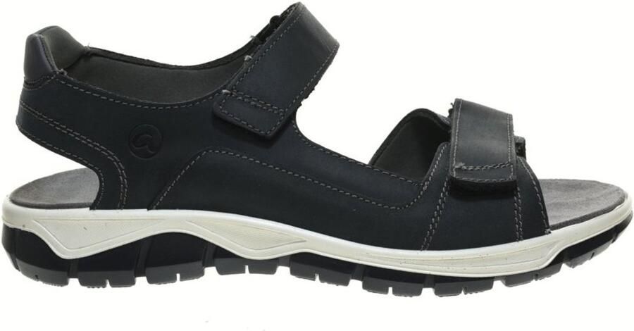 Ara Donkerblauwe Lederen Herensandalen