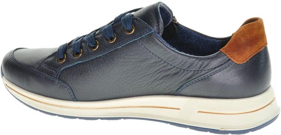 Ara Garda Donkerblauwe Lederen Comfortschoen Met Rits - Foto 3