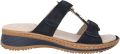 Ara Blauwe Dames Slide Sandaal Hawaii - Blauw