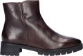 Ara -art-12-59300 03-bruin-leer-dames-enkellaars-puntne rits - Bruin
