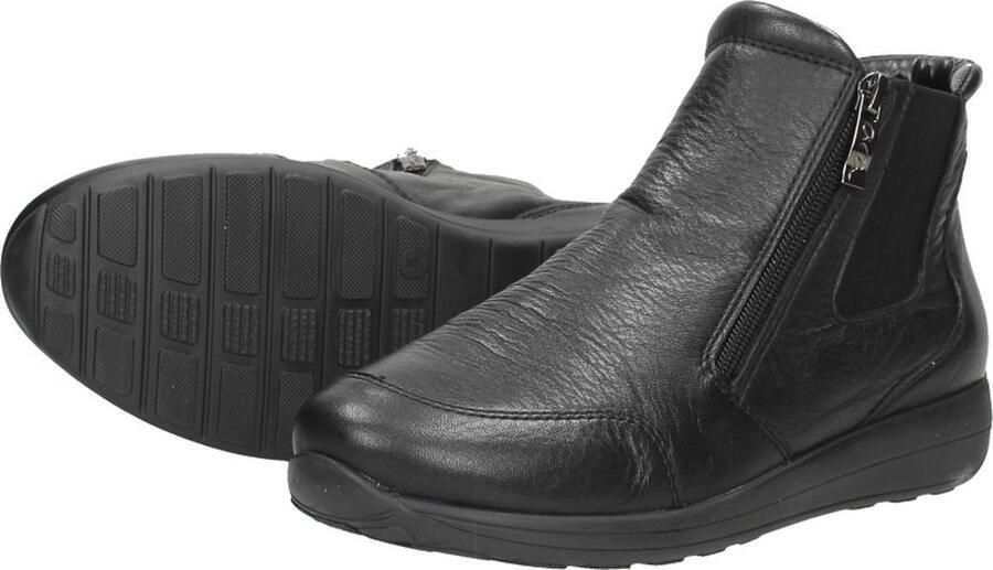 Ara Comfortabele zwarte leren dameslaars met High Soft binnenzool en bamboe voering Black Dames - Foto 6