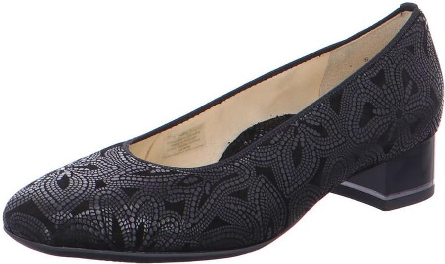 Ara Pumps Graz avondschoen feestelijke schoen blokhak met reptielprint