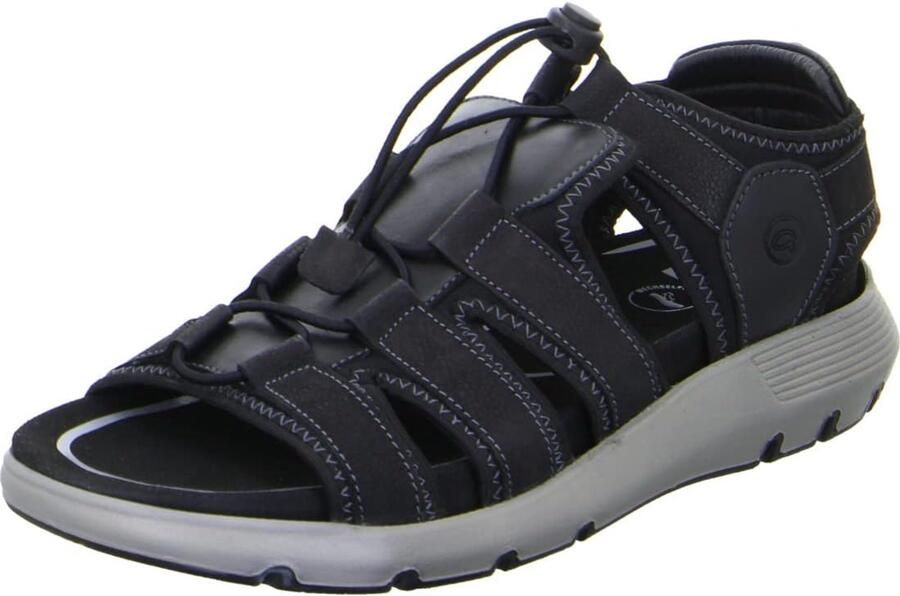 Ara Sandro Dames Sandalen Zwart Leer & Klittenband