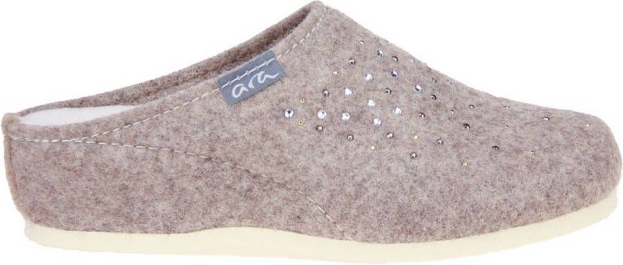 Ara Beige Pantoffel Steentjes
