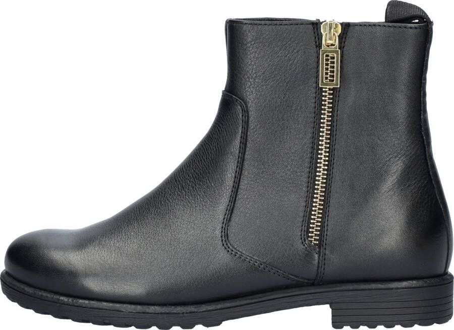 Ara Zwarte leren enkellaars met gouden rits Black Dames - Foto 4