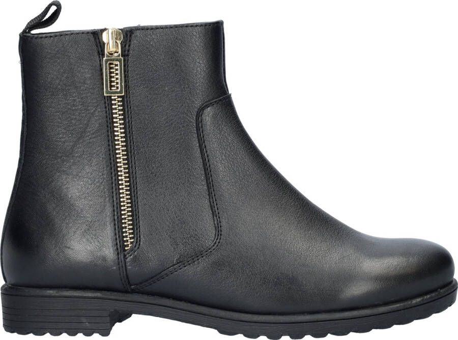 Ara Zwarte leren enkellaars met gouden rits Black Dames - Foto 3