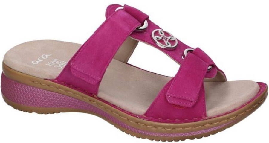 Ara -Dames magenta slippers & muiltjes