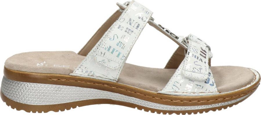 Ara leren slippers wit zilver - Foto 2