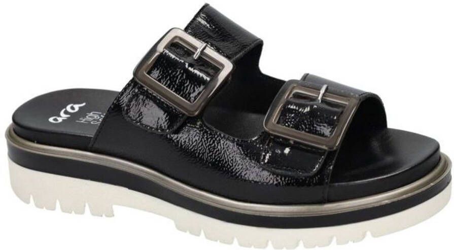 Ara -Dames zwart slippers & muiltjes