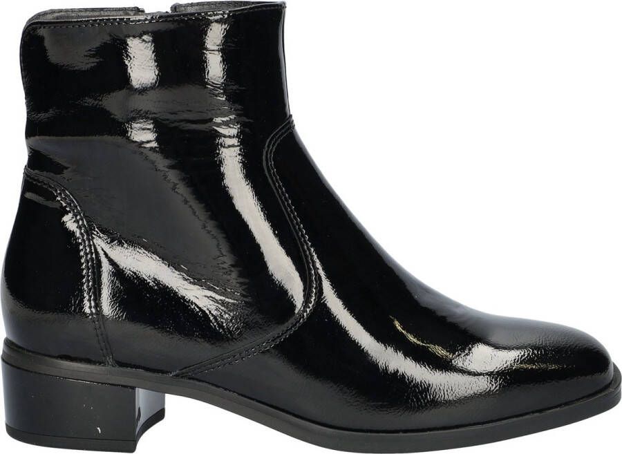 Ara Stijlvol Zwart Leren Enkellaars voor Dames Black