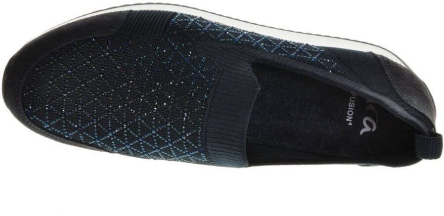 Ara Loafer Blauw Glitter